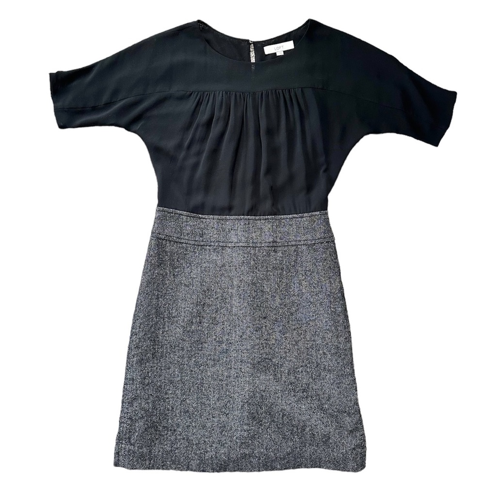 Size 2 Black and gray Loft dress